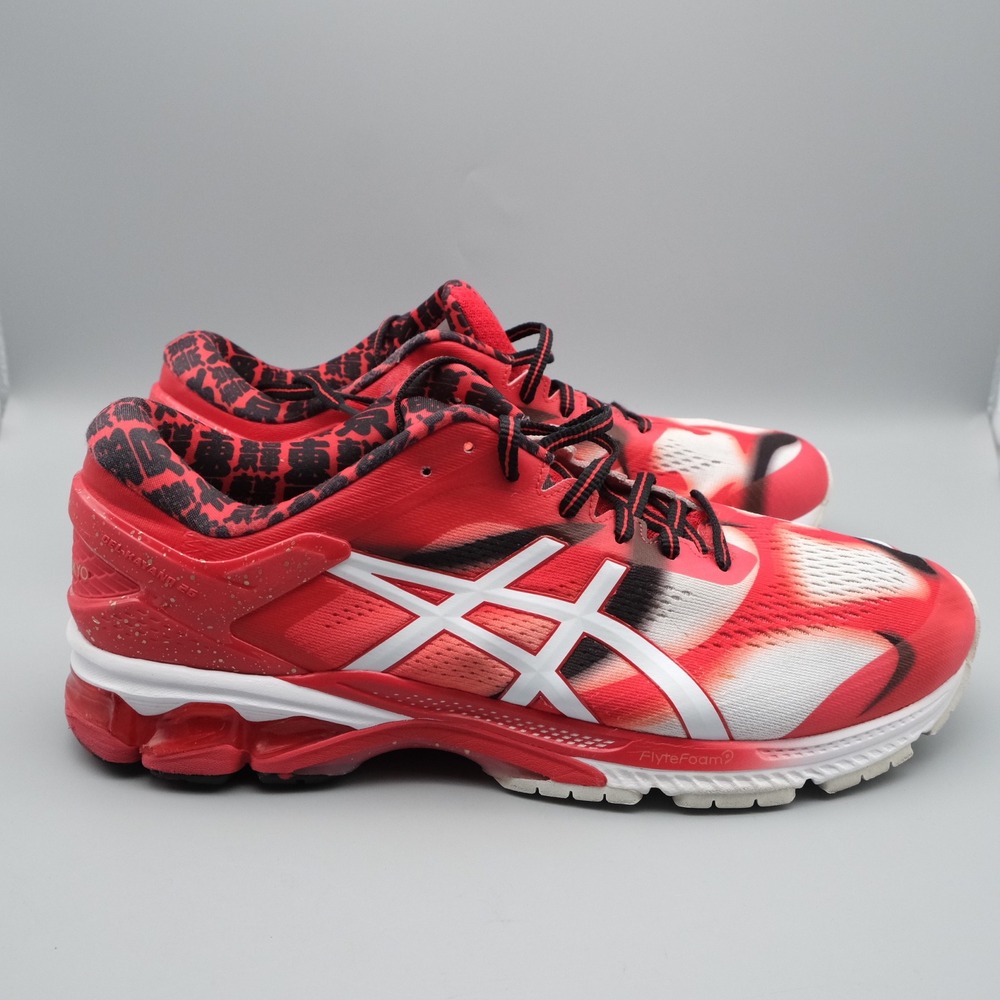 Asics Gel-Kayano 26 Tokyo Mens Red White Graphic Running Shoes 12.5 1011A952 600 - Picture 10 of 11